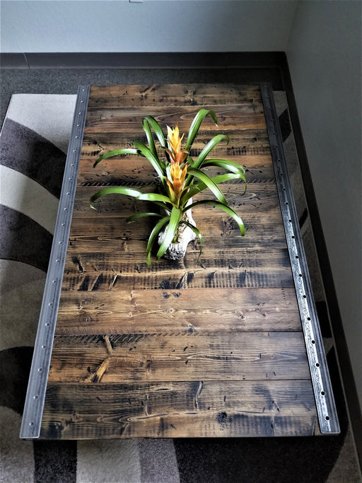 Custom Conference Table with Reclaimed Distressed wood and 2x2 legs