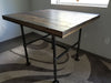 Reclaimed Distressed Wooden Dining Table with Pipe legs Pub Height Counter Height