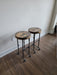 One Killer Round Industrial Bar Stool with Pipe Legs any size or height