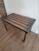 Clearance Sale! Gunstock Tortured Reclaimed Distressed Industrial Wood Desk with Hammered Steel Legs