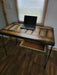 Lightly Tortured Reclaimed Distressed Industrial Wood Desk with hairpin legs