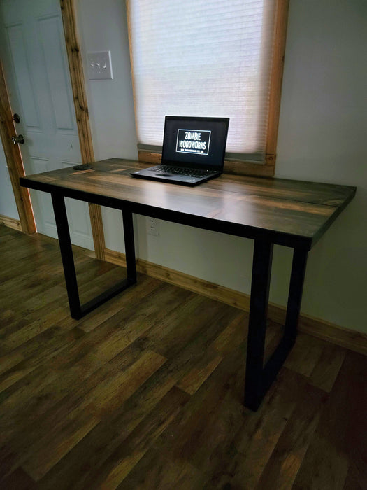 Rustic Industrial Desk with U shaped Legs