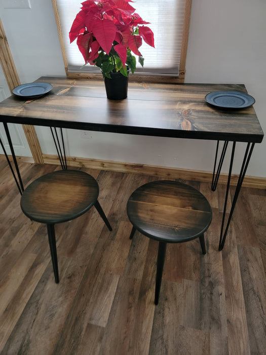 Rustic Industrial Dining Table with Hairpin Legs