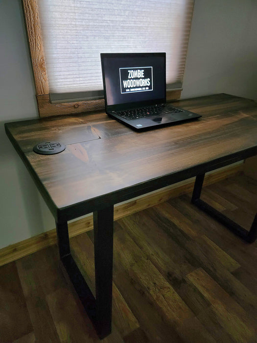 Rustic Industrial Desk with U shaped Legs