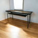 Desk with Keyboard Tray For Studio Musician Gaming Piano Sunburst Reclaimed Distressed Table with Hairpin legs