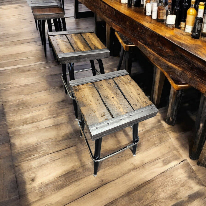 Pair of Zombie Heavy Duty Industrial Restaurant Bar Stools