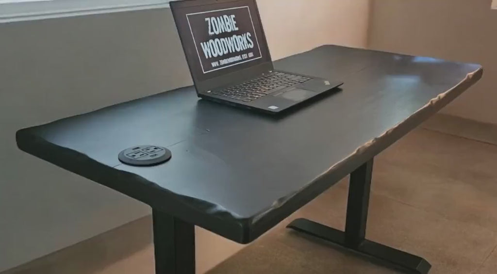 Black Void Electric Standing Desk with Adjustable Stand /Base