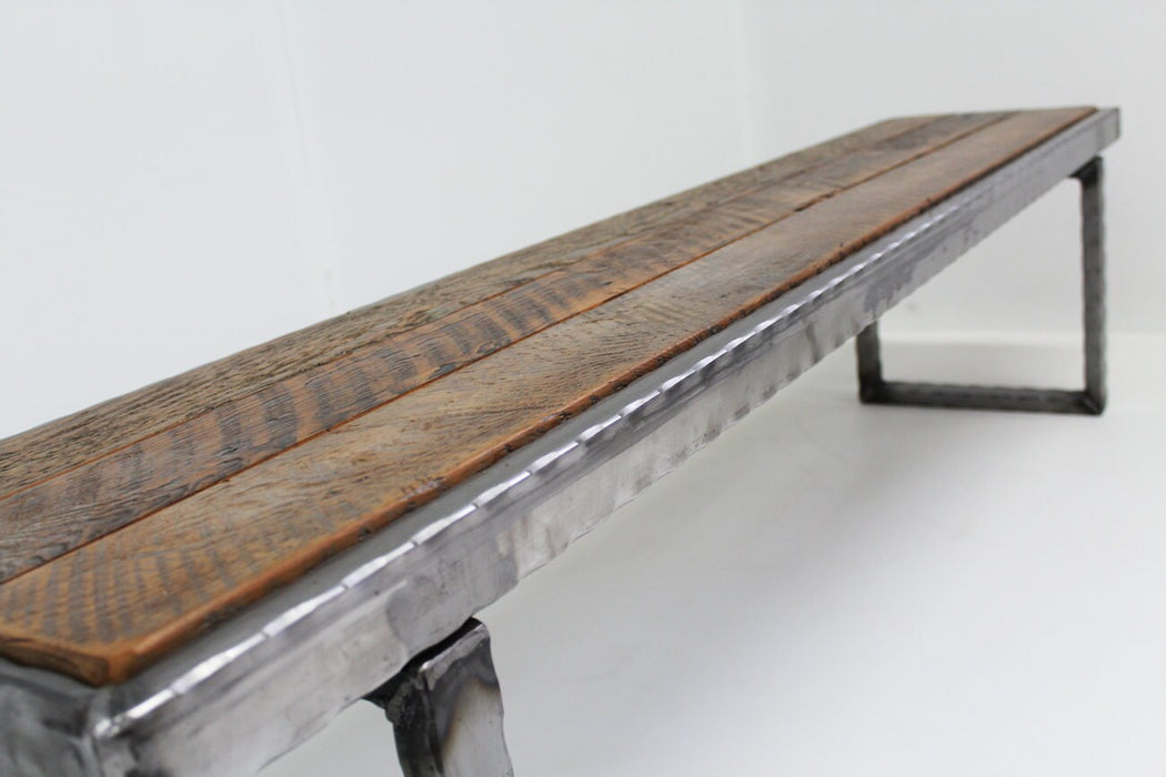 Hammered Steel Bench, Rustic with lots of Character